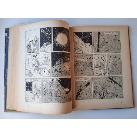 Tintin T.06 / Hergé / L'oreille cassée (A18, grande image) - C - N&B - Réédition (1942)