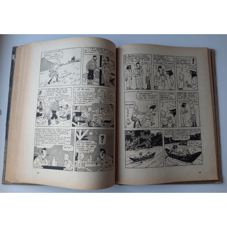 Tintin T.06 / Hergé / L'oreille cassée (A18, grande image) - C - N&B - Réédition (1942)