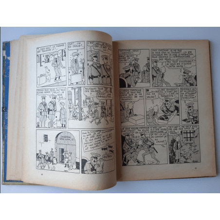 Tintin T.06 / Hergé / L'oreille cassée (A18, grande image) - C - N&B - Réédition (1942)