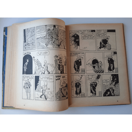 Tintin T.06 / Hergé / L'oreille cassée (A18, grande image) - C - N&B - Réédition (1942)