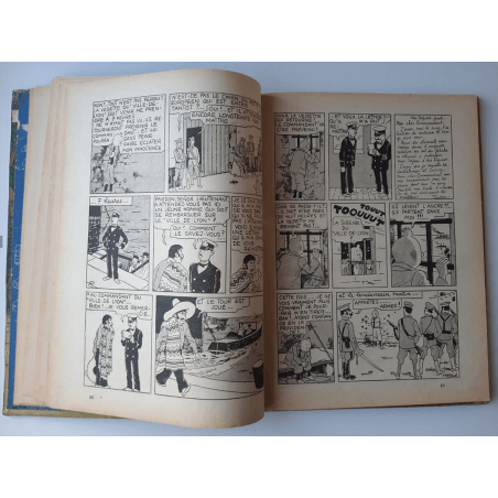 Tintin T.06 / Hergé / L'oreille cassée (A18, grande image) - C - N&B - Réédition (1942)