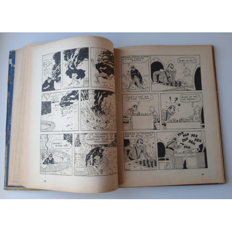 Tintin T.06 / Hergé / The broken ear (A18, large image) - C - N&B - Reissue (1942)