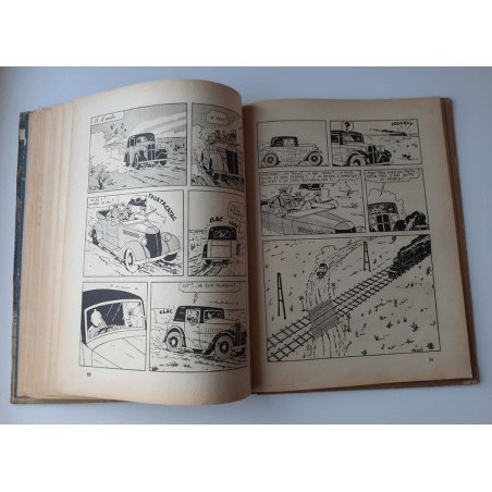 Tintin T.06 / Hergé / L'oreille cassée (A18, grande image) - C - N&B - Réédition (1942)