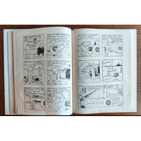 Tintin T.01 / Hergé / Tintin au Pays des Soviets / C - N&B + Carte de visite Hergé - EO - (1930)