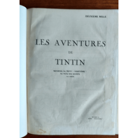 Tintin T.01 / Hergé / Tintin au Pays des Soviets / C - N&B + Carte de visite Hergé - EO - (1930)