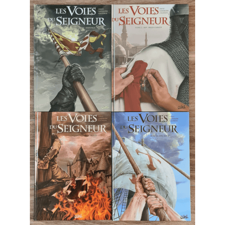  Les Voies du Seigneur T.01 à T.04 / Dédicace Calderon / 4x C / Série complète / EO / (2009/2016)
