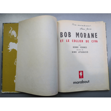 Bob Morane T.04 / Bob Morane et le collier de Civa / Dédicace manuscrite / C - (1953)