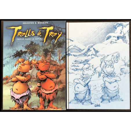  Trolls de Troy T.06 / Mourier / Trolls dans la Brume / ex-libris / 2x dédicaces Mourier - Arleston / coffret / TL - (2002)