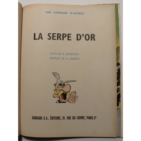  Asterix T.02 / La Serpe d'or / Uderzo / C / 2nd edition - (1963)