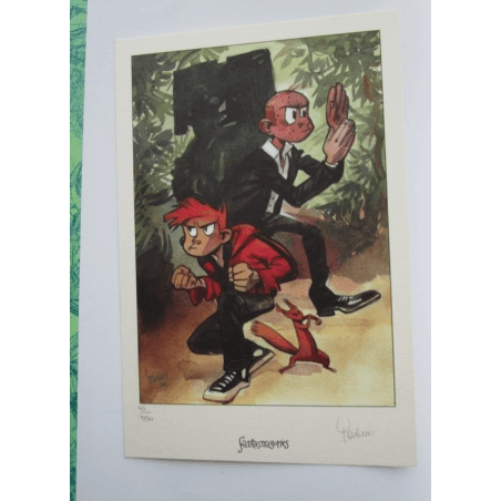 Une Aventure de Spirou et Fantasio par... T.01 / ex-libris / 1x dédicace Yoann / 2x C - EO - (2006)