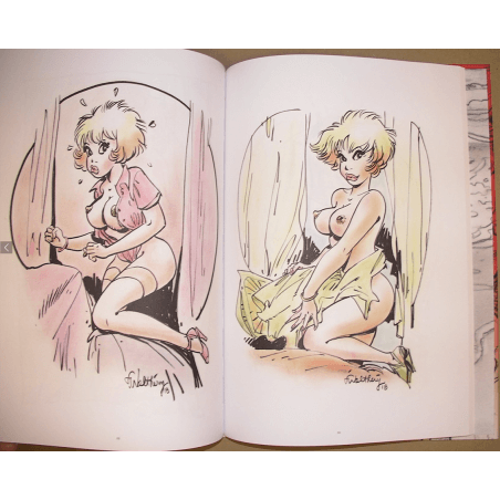 Natacha / 50 ans de charmes / Dessin original dédicacé Walthéry / C / (2018/2020)