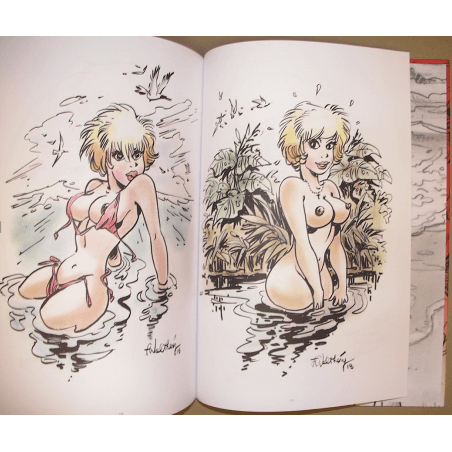 Natacha / 50 ans de charmes / Dessin original dédicacé Walthéry / C / (2018/2020)