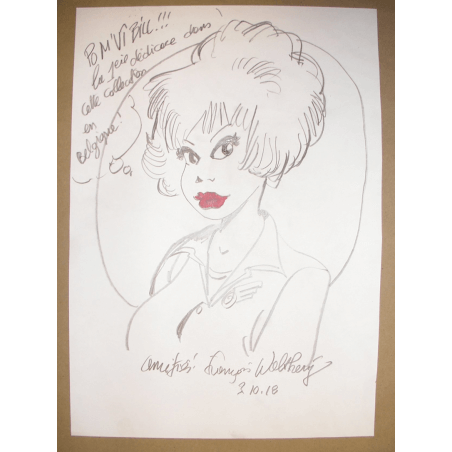 Natacha / 50 ans de charmes / Dessin original dédicacé Walthéry / C / (2018/2020)