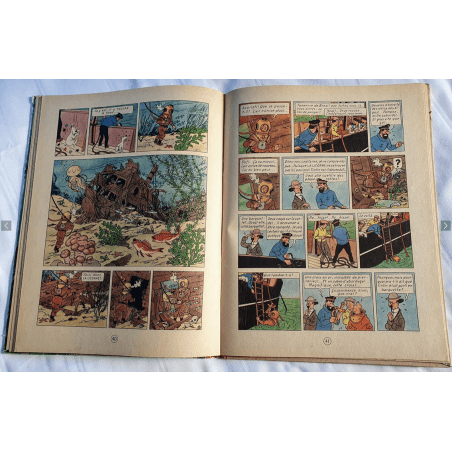  Tintin T.12 / Hergé / Le trésor de Rackham le Rouge (A24) - C - EO - (1945)