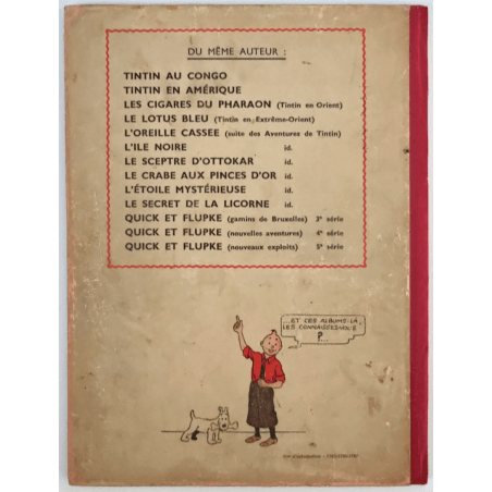 Tintin T.11 / Hergé / Le Secret de la Licorne (A20) / C / EO / (1943)