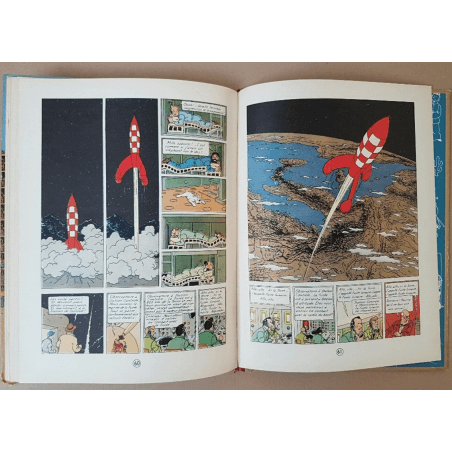 Tintin T.16 / Hergé / Objectif Lune / (B8 belge) - C - EO - (1953)