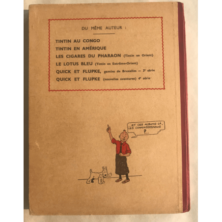 Tintin T6 - Gebrochenes Ohr (A2) - C - Nominiert - EO - (1937) Gebrochenes Ohr 4th A2 Schale von 1938 4 HT Farbe kleines Bild co