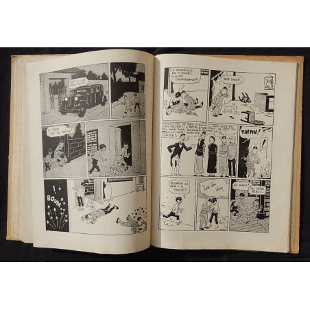  Tintin T.05 / Hergé / Le Lotus bleu / N&B / C / EO / 5 hors texte couleurs - (1936)