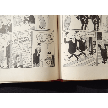  Tintin T.05 / Hergé / Le Lotus bleu / N&B / C / EO / 5 hors texte couleurs - (1936)