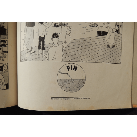  Tintin T.05 / Hergé / Le Lotus bleu / N&B / C / EO / 5 hors texte couleurs - (1936)