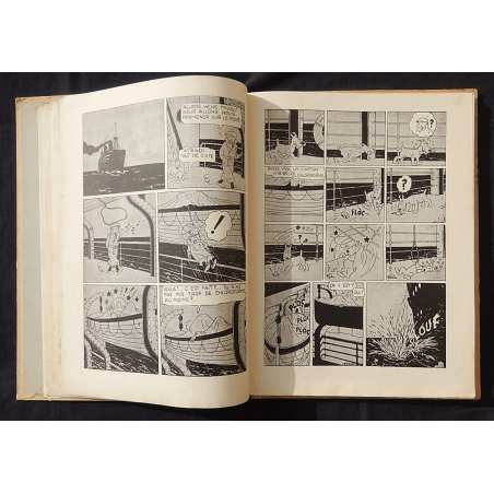  Tintin T.05 / Hergé / Le Lotus bleu / N&B / C / EO / 5 hors texte couleurs - (1936)