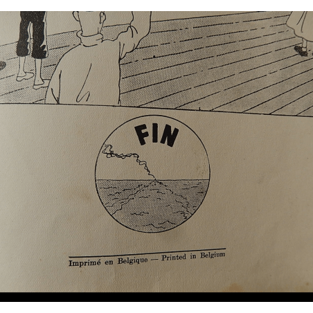  Tintin T.05 / Hergé / Le Lotus bleu / N&B / C / EO / 5 hors texte couleurs - (1936)