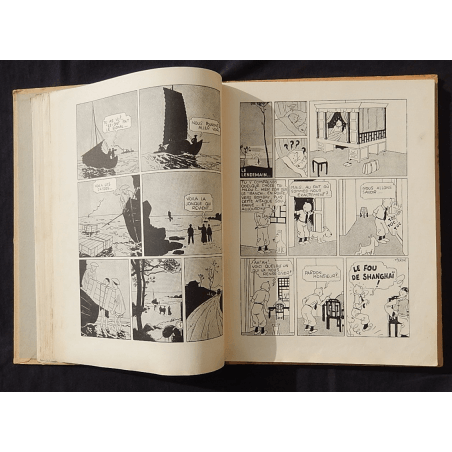  Tintin T.05 / Hergé / Le Lotus bleu / N&B / C / EO / 5 hors texte couleurs - (1936)