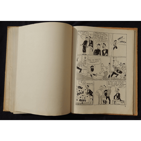  Tintin T.05 / Hergé / Le Lotus bleu / N&B / C / EO / 5 hors texte couleurs - (1936)