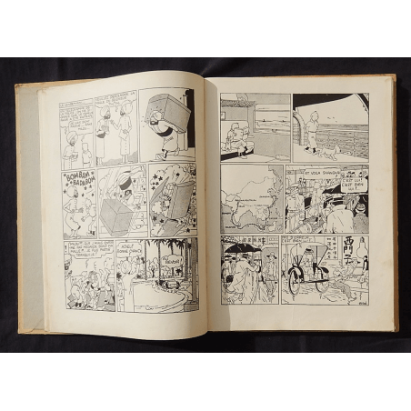  Tintin T.05 / Hergé / Le Lotus bleu / N&B / C / EO / 5 hors texte couleurs - (1936)