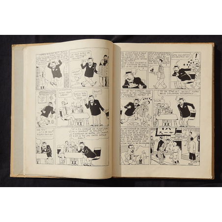  Tintin T.05 / Hergé / Le Lotus bleu / N&B / C / EO / 5 hors texte couleurs - (1936)
