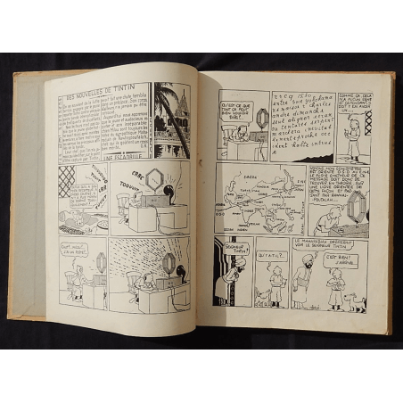  Tintin T.05 / Hergé / Le Lotus bleu / N&B / C / EO / 5 hors texte couleurs - (1936)