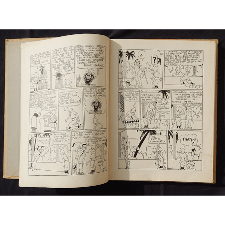  Tintin T.05 / Hergé / Le Lotus bleu / N&B / C / EO / 5 hors texte couleurs - (1936)