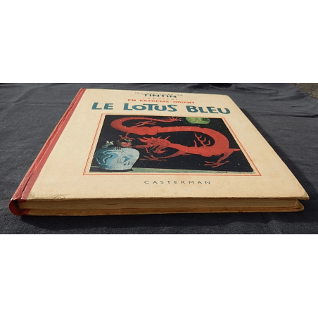  Tintin T.05 / Hergé / Le Lotus bleu / N&B / C / EO / 5 hors texte couleurs - (1936)