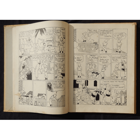  Tintin T.05 / Hergé / Le Lotus bleu / N&B / C / EO / 5 hors texte couleurs - (1936)