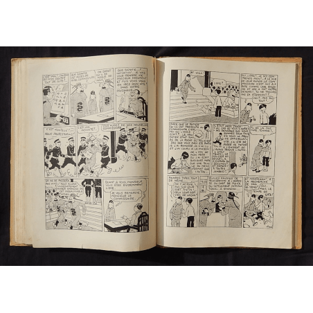  Tintin T.05 / Hergé / Le Lotus bleu / N&B / C / EO / 5 hors texte couleurs - (1936)