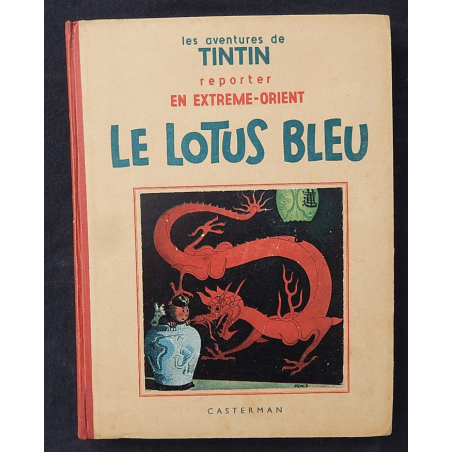  Tintin T.05 / Hergé / Le Lotus bleu / N&B / C / EO / 5 hors texte couleurs - (1936)