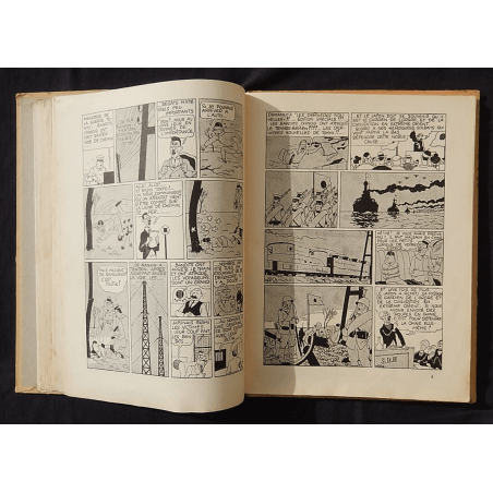  Tintin T.05 / Hergé / Le Lotus bleu / N&B / C / EO / 5 hors texte couleurs - (1936)