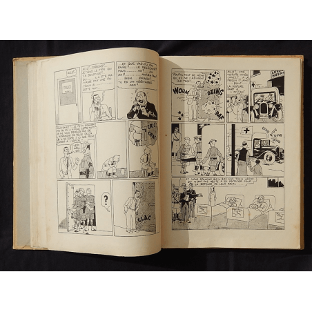  Tintin T.05 / Hergé / Le Lotus bleu / N&B / C / EO / 5 hors texte couleurs - (1936)