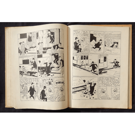  Tintin T.05 / Hergé / Le Lotus bleu / N&B / C / EO / 5 hors texte couleurs - (1936)