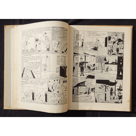  Tintin T.05 / Hergé / Le Lotus bleu / N&B / C / EO / 5 hors texte couleurs - (1936)