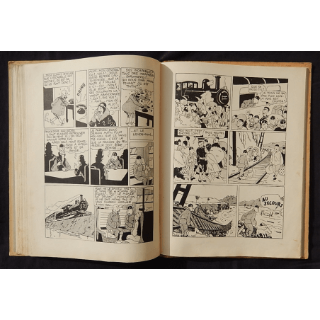  Tintin T.05 / Hergé / Le Lotus bleu / N&B / C / EO / 5 hors texte couleurs - (1936)