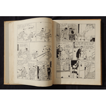  Tintin T.05 / Hergé / Le Lotus bleu / N&B / C / EO / 5 hors texte couleurs - (1936)