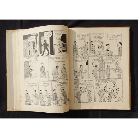  Tintin T.05 / Hergé / Le Lotus bleu / N&B / C / EO / 5 hors texte couleurs - (1936)
