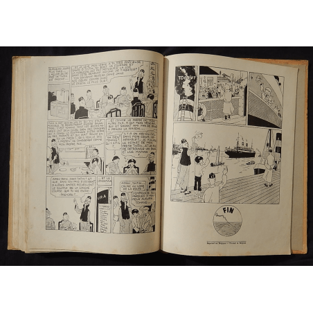  Tintin T.05 / Hergé / Le Lotus bleu / N&B / C / EO / 5 hors texte couleurs - (1936)