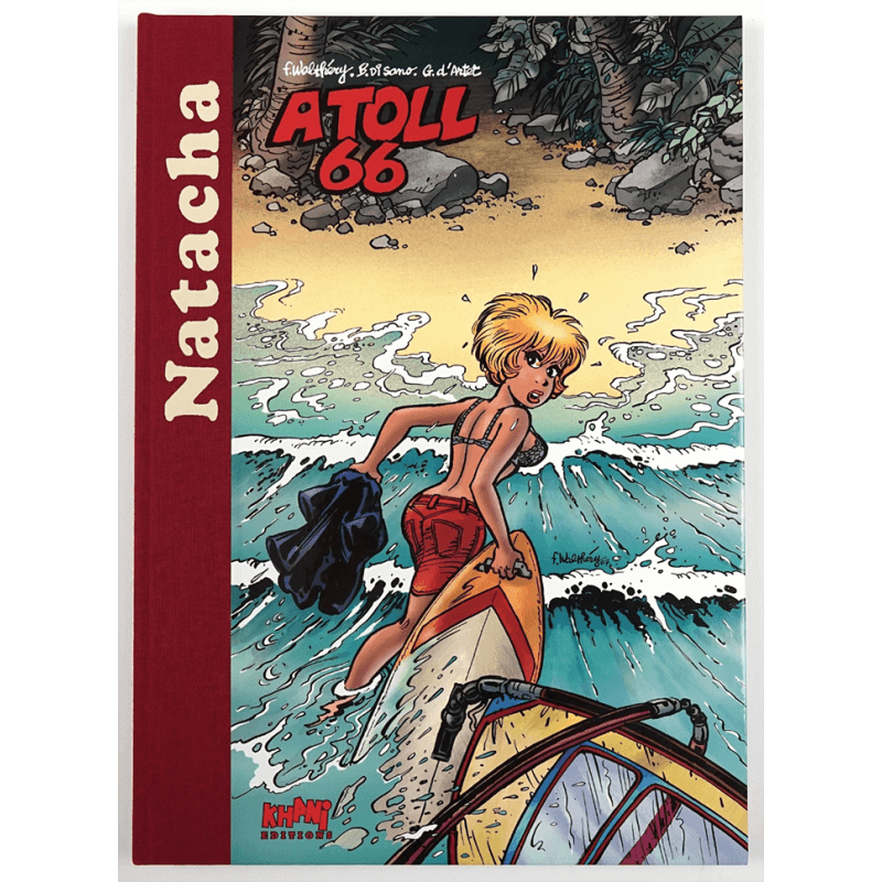 Natacha / Ondertekend door Walthéry / Koptekst van het album Atoll 66 / EO