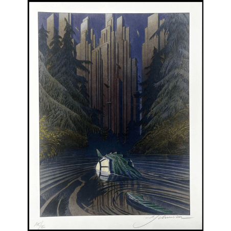  Les cités obscures T.12 / Dédicace Schuiten / TT / EO / Tiré à part encres pigmentaires