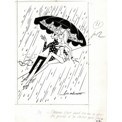 Badert / Dessin original à l'encre de chine. Dimensions : 33 cm x 25,5 cm.
