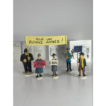 Tintin / Hergé / “Carte de voeux 1972” / Série 4 complète / réf 46995 / 46998