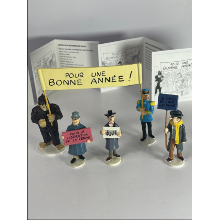 Tintin / Hergé / “Carte de voeux 1972” / Série 4 complète / réf 46995 / 46998