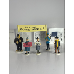 Tintin / Hergé / “Carte de voeux 1972” / Série 4 complète / réf 46995 / 46998